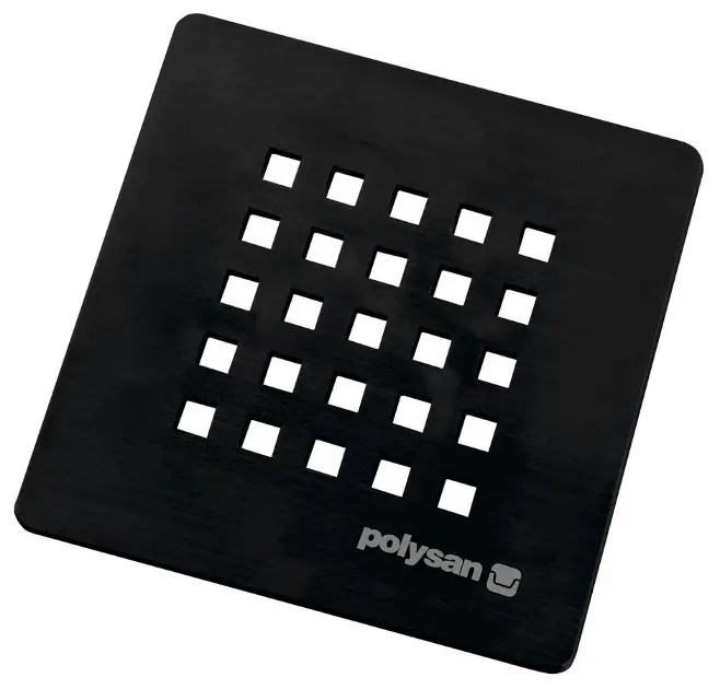E-shop Polysan - Krytka sifónu Treneca, matná čierna 85999.21