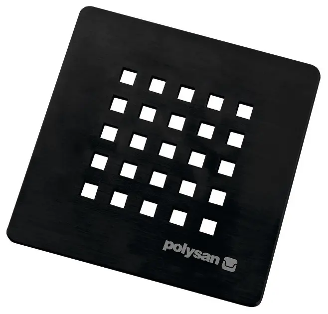 Polysan - Treneca poklopac sifona, mat crni 85999.21