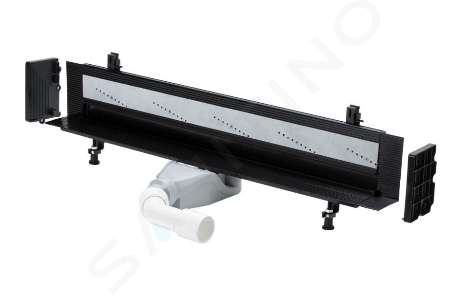 Viega Advantix Vario - Canalina doccia 30-120 cm, per incasso a parete, nero 736736