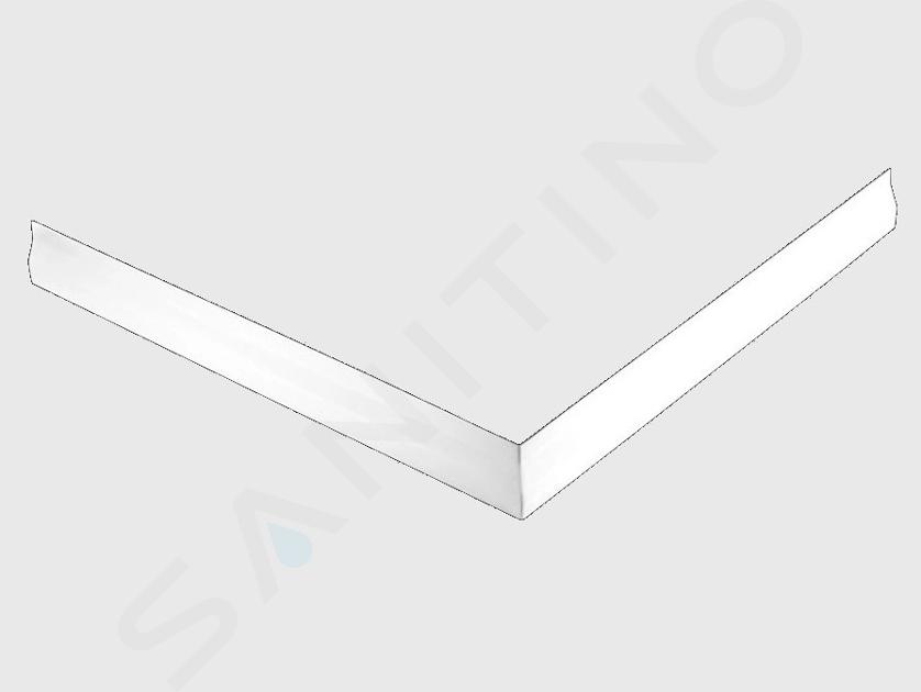 Lansanit Zubehör - Schürze für quadratische Duschwanne, Montagefüße, Gelcoat, weiß LANPANC