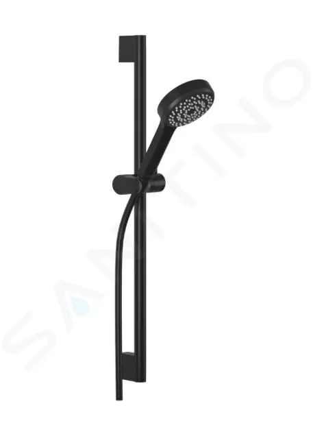 Kludi Dive - Set sprchovej hlavice, tyče a hadice, 3 prúdy, matná čierna 6863039-00