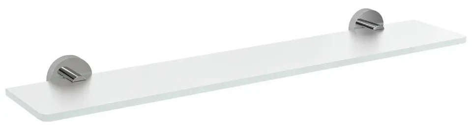 E-shop Sapho X-Round - Polička, dĺžka 70 cm, mliečne sklo/chróm XR009-06