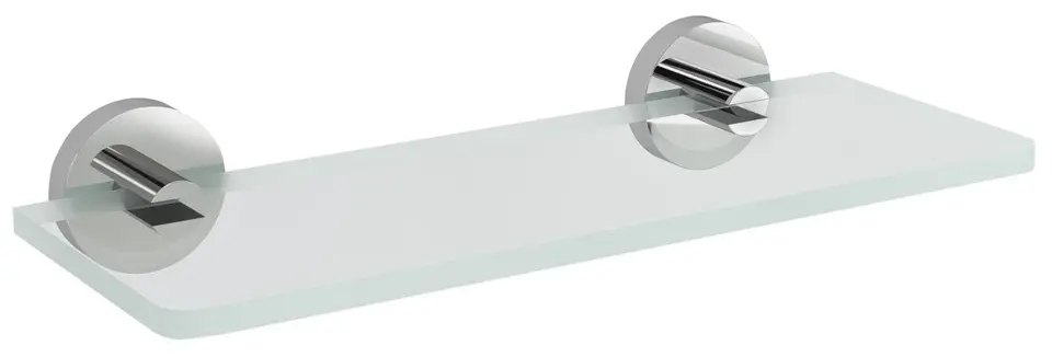 E-shop Sapho X-Round - Polička, dĺžka 20 cm, číre sklo/chróm XR009-12