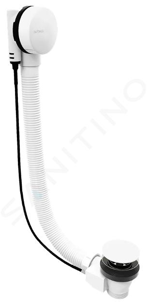 Polysan - Vanová odtoková a přepadová souprava, délka 80 cm, bílá 71852.10