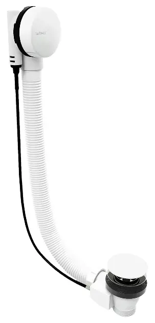 Polysan - Set de scurgere și preaplin pentru cadă, lungime 80 cm, alb 71852.10