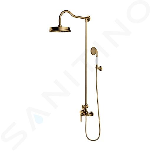 OMNIRES Armance - Doucheset met kraan, diameter 22,5 cm, goud AM5244GL