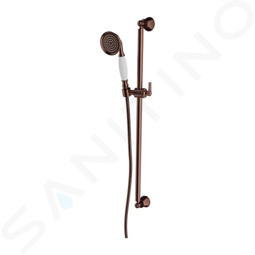 OMNIRES Armance - Set de pommeau de douche, barre et flexible, cuivre brossé ARMANCE-SORB