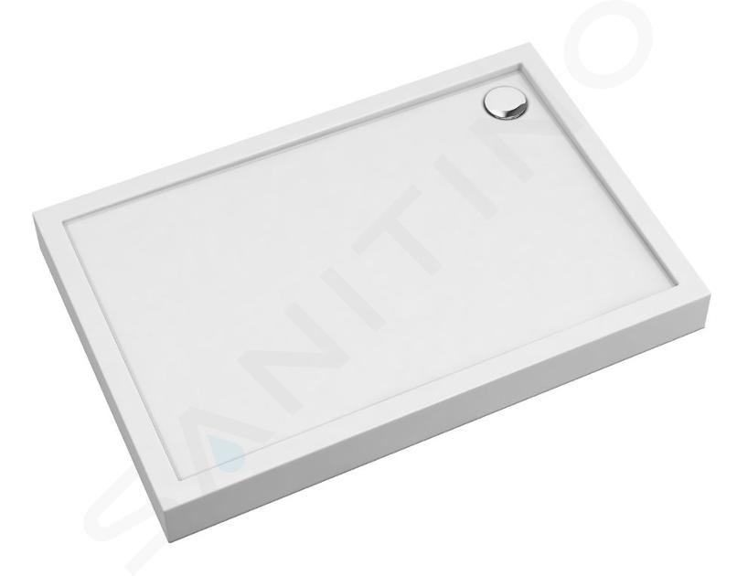 OMNIRES Camden - Receveur de douche 140x80 cm, blanc CAMDEN80/140/PBP