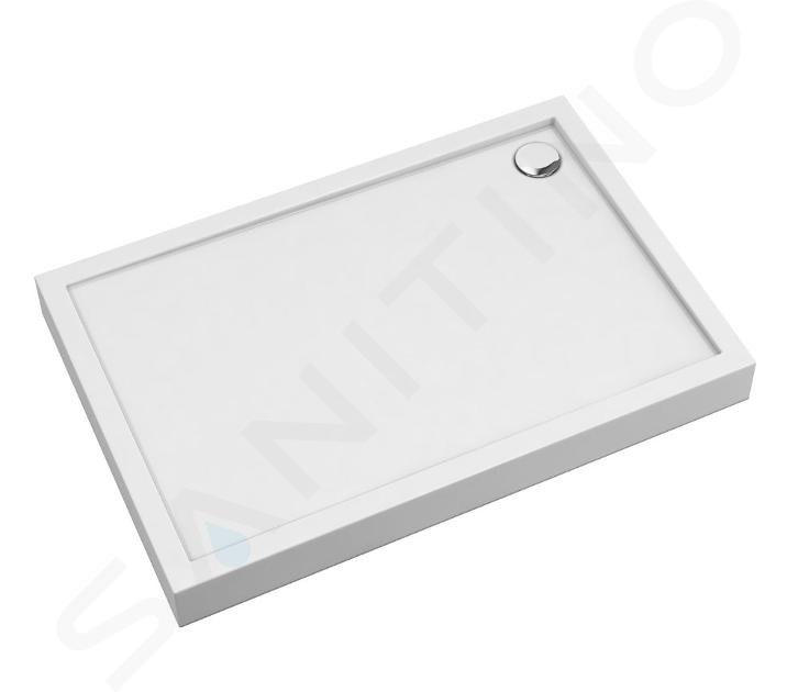 OMNIRES Camden - Receveur de douche 140x80 cm, blanc CAMDEN90/KBP