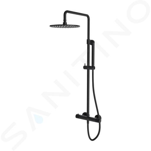 OMNIRES Contour - Doucheset met thermostaat, diameter 25 cm, geborsteld antraciet CT8044AT