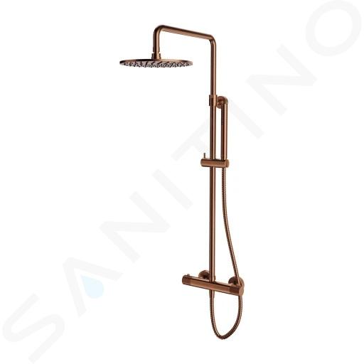 OMNIRES Contour - Doucheset met thermostaat, diameter 25 cm, geborsteld koper CT8044CPB