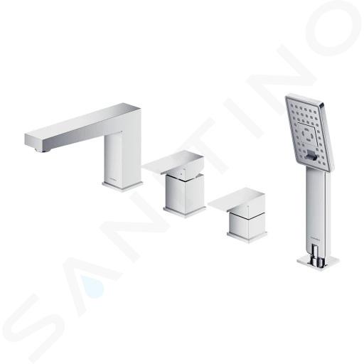 OMNIRES Fresh - Baterie na okraj vany, 4-otvorová instalace, 3 proudy, chrom FR7132CR