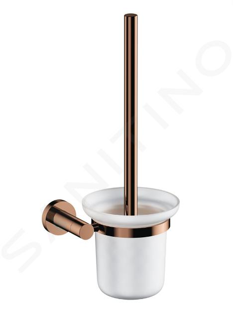OMNIRES Modern Project - Scopino WC a parete con supporto, vetro latte/rame MP60620CP