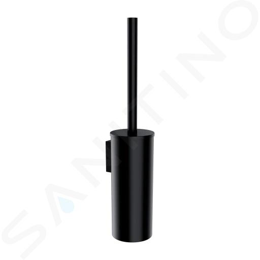 OMNIRES Modern Project - Escobilla de WC de pared, con soporte, negro mate MP60621BL