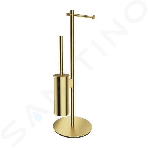 OMNIRES Modern Project - Držák toaletního papíru a WC štětky, kartáčovaná mosaz MP60810BSB