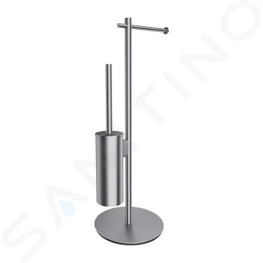 OMNIRES Modern Project - Porta carta igienica e porta scopino, nichel spazzolato MP60810NI