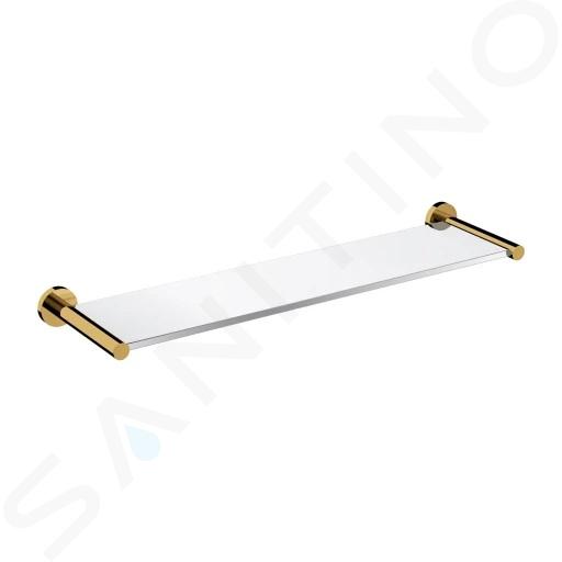 OMNIRES Modern Project - Estante, largo 55 cm, cristal/oro MP60930GL