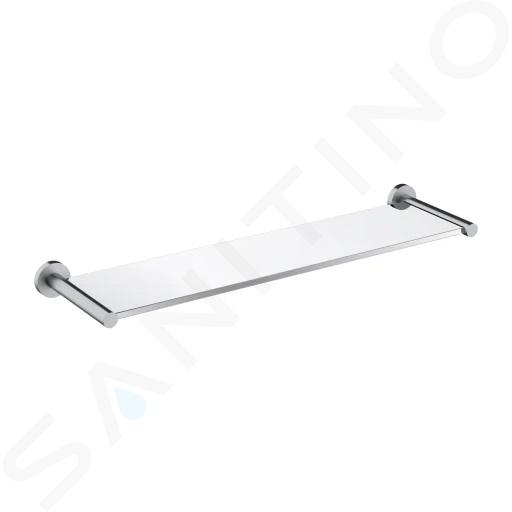 OMNIRES Modern Project - Estante, longitud 55 cm, cristal/níquel cepillado MP60930NI