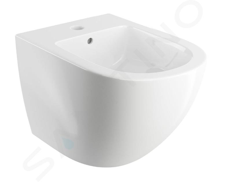 OMNIRES Ottawa - Bidet suspendu, trou pour robinetterie, blanc OTTAWABIBP