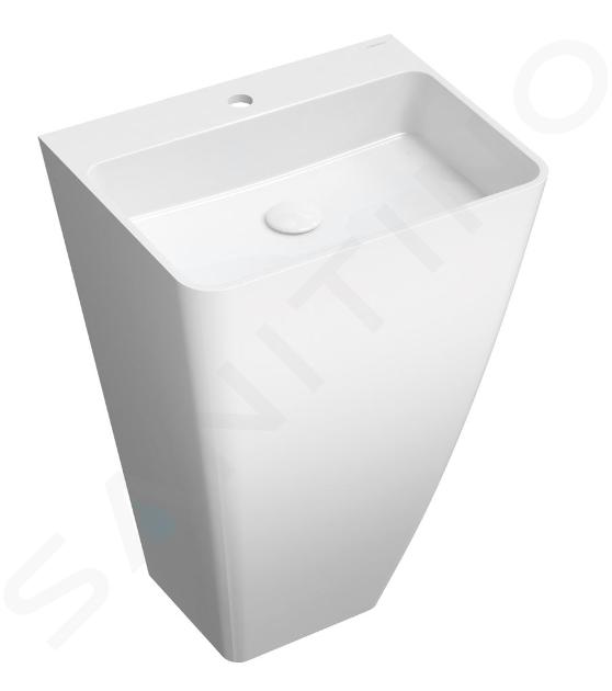 OMNIRES Parma M+ - Lavabo îlot 55x43 cm, sans trop-plein, trou pour robinetterie, blanc PARMAUWBP