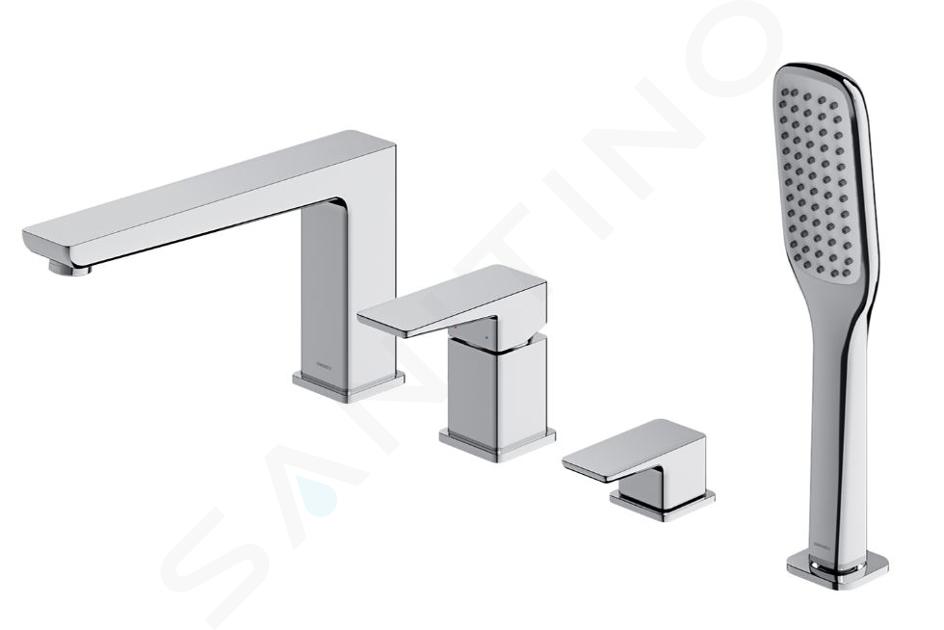 OMNIRES Parma - Mitigeur pour rebord de baignoire, installation 4 trous, chrome PM7432CR