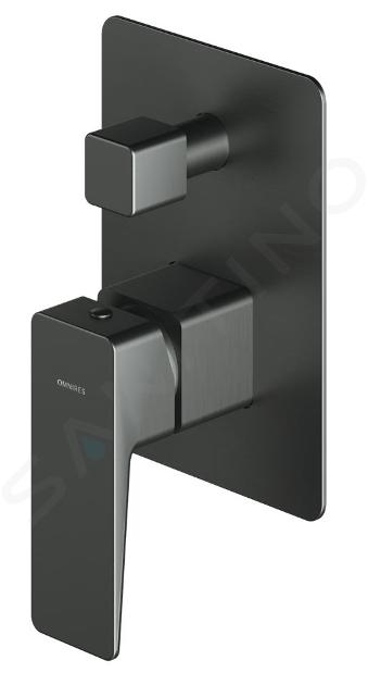 OMNIRES Parma - Batéria pod omietku, na 2 spotrebiče, s telesom, kefovaný grafit PM7435GR