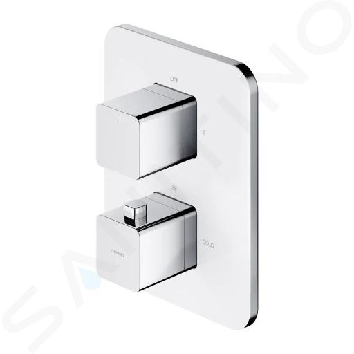 OMNIRES Parma - Inbouw thermostaatkraan voor 2 functies, met inbouwdeel, chroom/wit PM7436CRB