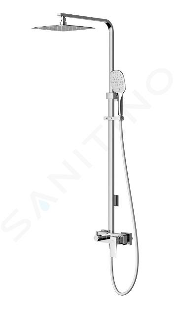 OMNIRES Parma - Set de douche avec mitigeur, 20x20 cm, 3 jets, chrome PM7444CR