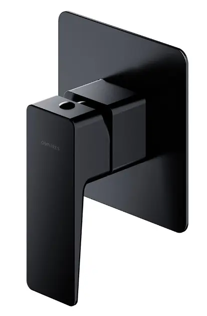 OMNIRES Parma - Grifo empotrado de ducha, con cuerpo de montaje, negro mate PM7445BL