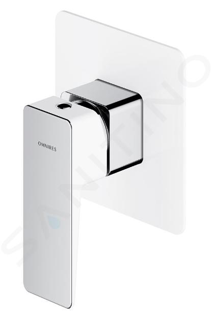 OMNIRES Parma - Mitigeur de douche encastré, avec corps d’encastrement, blanc/chrome PM7445CRB