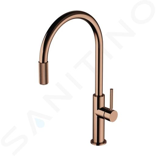 OMNIRES Switch - Grifo de fregadero con dispositivo de filtración, cobre SW9057-FD1CP