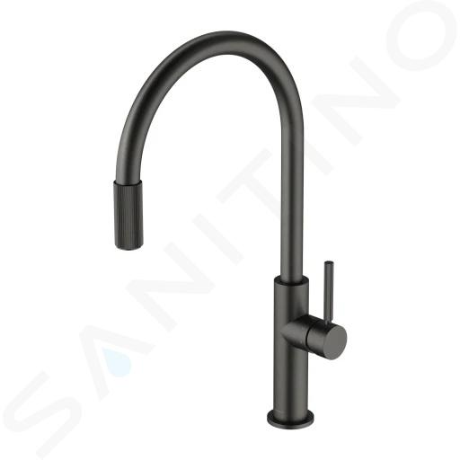 OMNIRES Switch - Grifo de fregadero con dispositivo de filtración, grafito SW9057-FD1GR