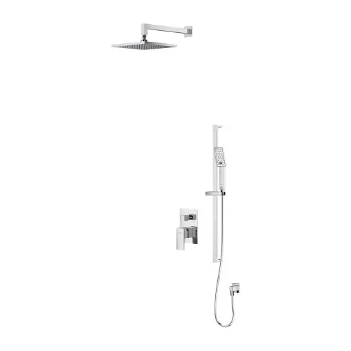 Levně OMNIRES Fresh - Sprchový set s baterií pod omítku, s tělesem, 25x25 cm, 3 proudy, chrom SYSFR11CR