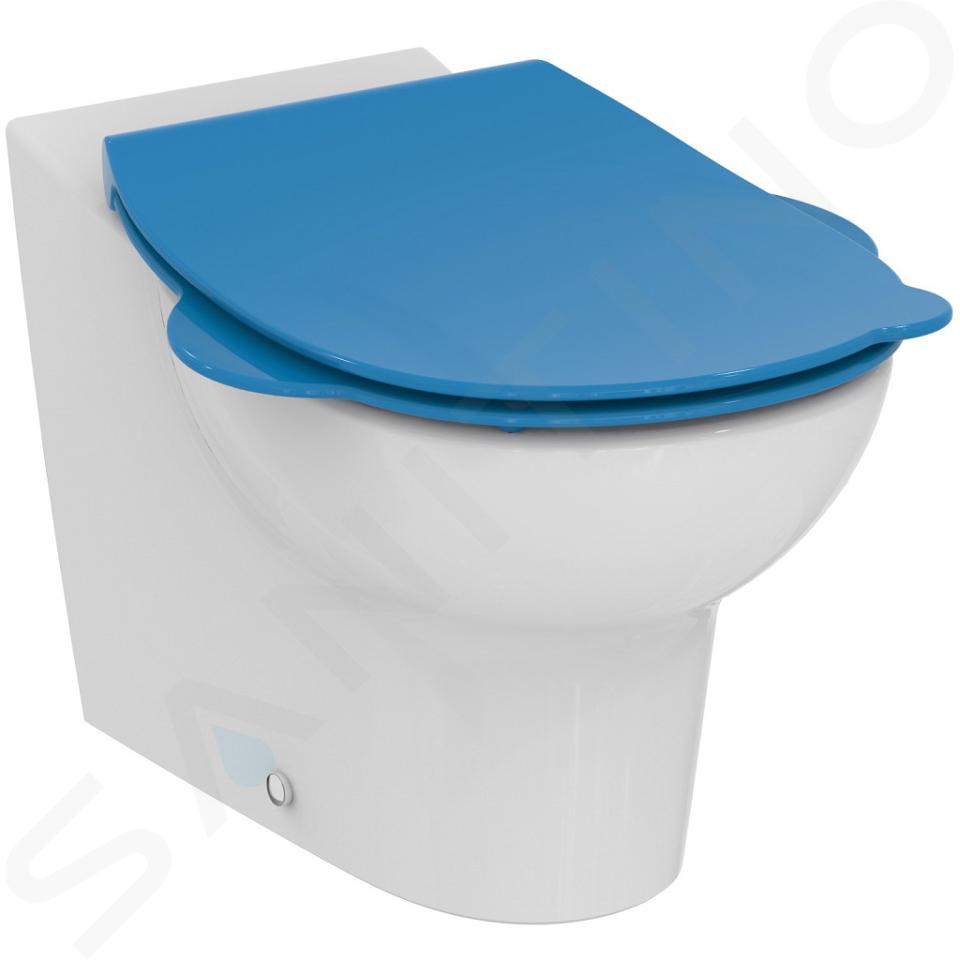 Ideal Standard Contour 21 - WC a terra per bambini, scarico a parete,  Rimless, bianco S312301