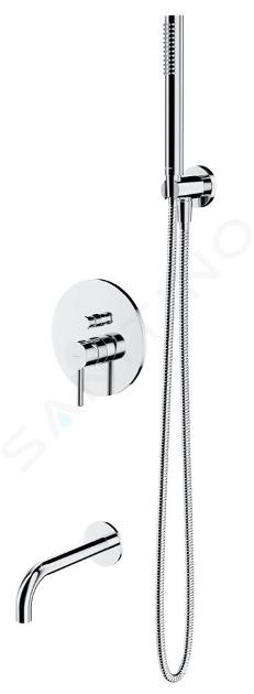 OMNIRES Y - Fürdőszobai mixer rejtett beépítéshez, 3 lyukú beépítéshez, testtel, tartozékokkal, krómozott SYSYW01CR