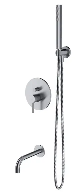 OMNIRES Y - Inbouw badkraan, 3-gats installatie, met inbouwdeel, met accessoires, nikkel SYSYW01NI