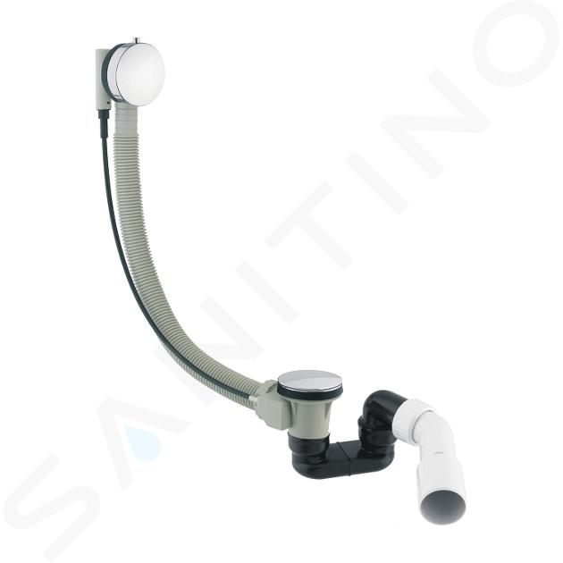 OMNIRES CGS - Sistema di scarico e troppopieno per vasca da bagno, lunghezza 81 cm, cromo TK104-PLUS-3.01+64-SCR