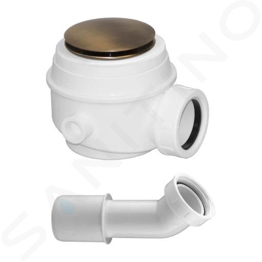OMNIRES - Conjunto de desagüe para platos de ducha, desagüe horizontal, bronce cepillado WB01XBR