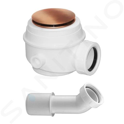 OMNIRES - Conjunto de desagüe para platos de ducha, desagüe horizontal, cobre cepillado WB01XCPB