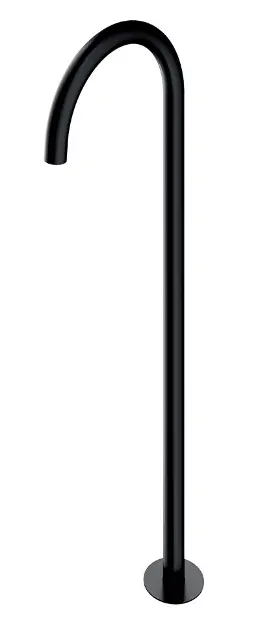 OMNIRES Y - Bocca di erogazione a pavimento per vasca da bagno, con corpo incasso, nero WWYBL