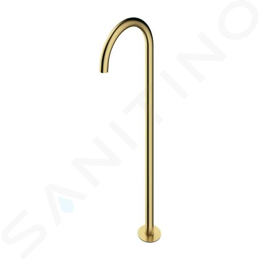 OMNIRES Y - Bec de baignoire à poser au sol, avec corps d'encastrement, laiton brossé WWYBSB