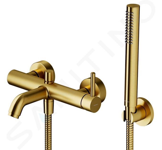 OMNIRES Y - Badkraan met accessoires, geborsteld goud Y1231GLB