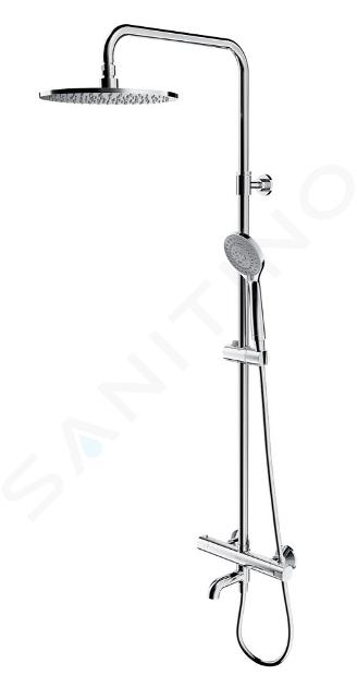 OMNIRES Y - Set de douche avec thermostat de baignoire, diamètre 25 mm, 3 jets, chrome Y1234ALCR