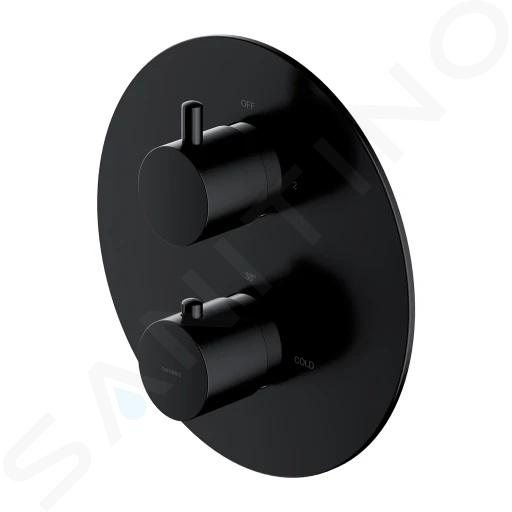 OMNIRES Y - Thermostatische inbouwkraan voor 2 functies, zwart Y1236ROBL