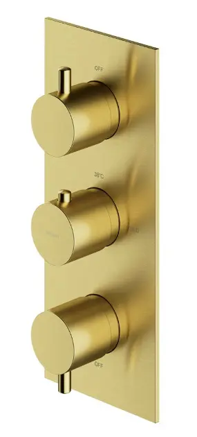 OMNIRES Y - Mitigeur thermostatique encastré, 3 sorties, laiton brossé Y1238-KROBSB