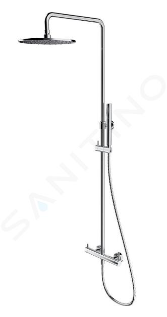 OMNIRES Y - Set de douche avec mitigeur, diamètre 25 cm, chrome Y1244MCR