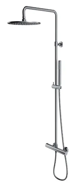 OMNIRES Y - Set de douche avec thermostat, diamètre 25 cm, nickel Y1244SUNI