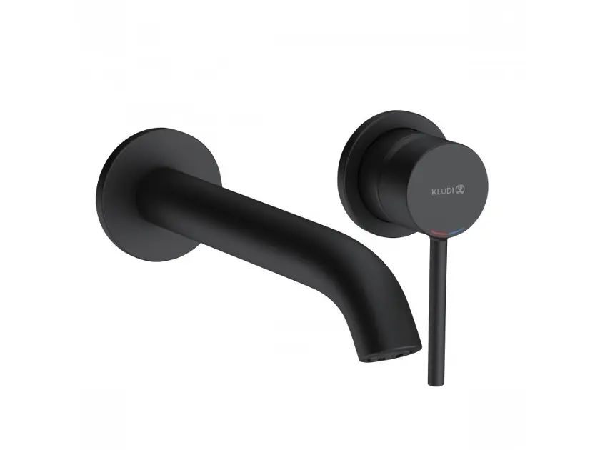 Kludi - Umyvadlová baterie pod omítku, 2-otvorová instalace, černá mat 382453976IIJ4