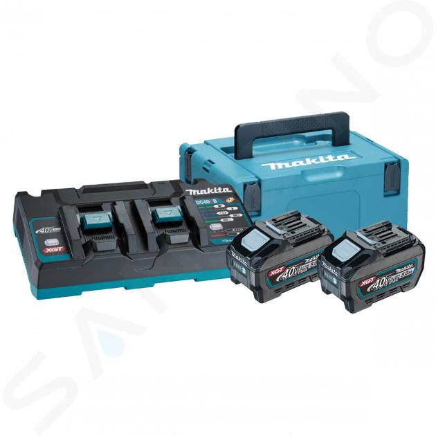 Makita Accessori - Set di caricabatterie e 2 batterie da 40 V XGT 5,0 Ah 191U13-9