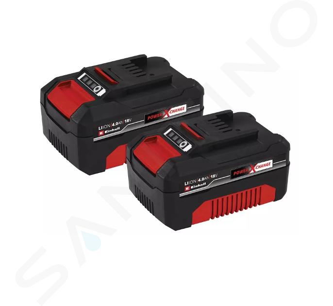 Einhell Accesorios - Batería 18V PXC 4,0 Ah Li-lon, 2 piezas 4511489